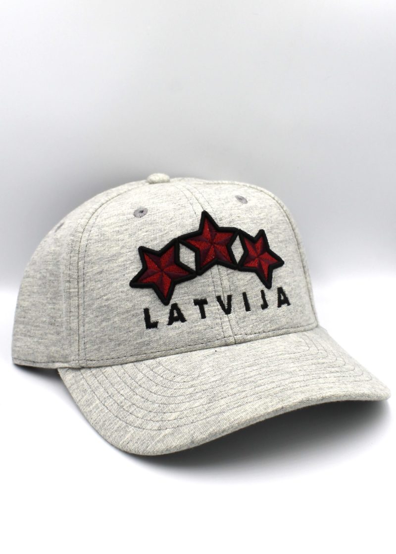 Cepure ar Nagu Latvija Trīs Zvaigznes – Pelēka