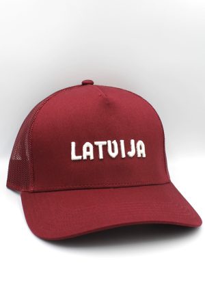 Cepure ar Sietiņu Latvija – Sarkans/Balts