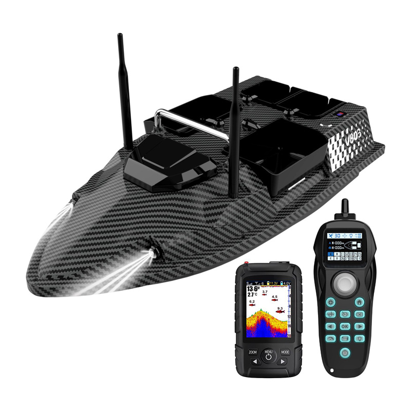 FLYTEC V803-PRO ēsmas laiva ar eholoti un akumulatoru 12000mah