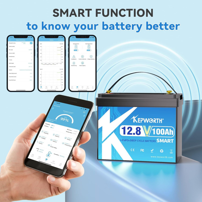 KEPWORTH Lithium LifePo4 Smart akumulators 12 V 100 Ah MINI