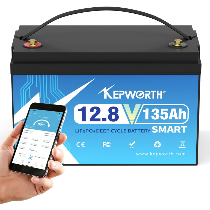 KEPWORTH Lithium LifePo4 Smart akumulators 12 V 135 Ah MINI
