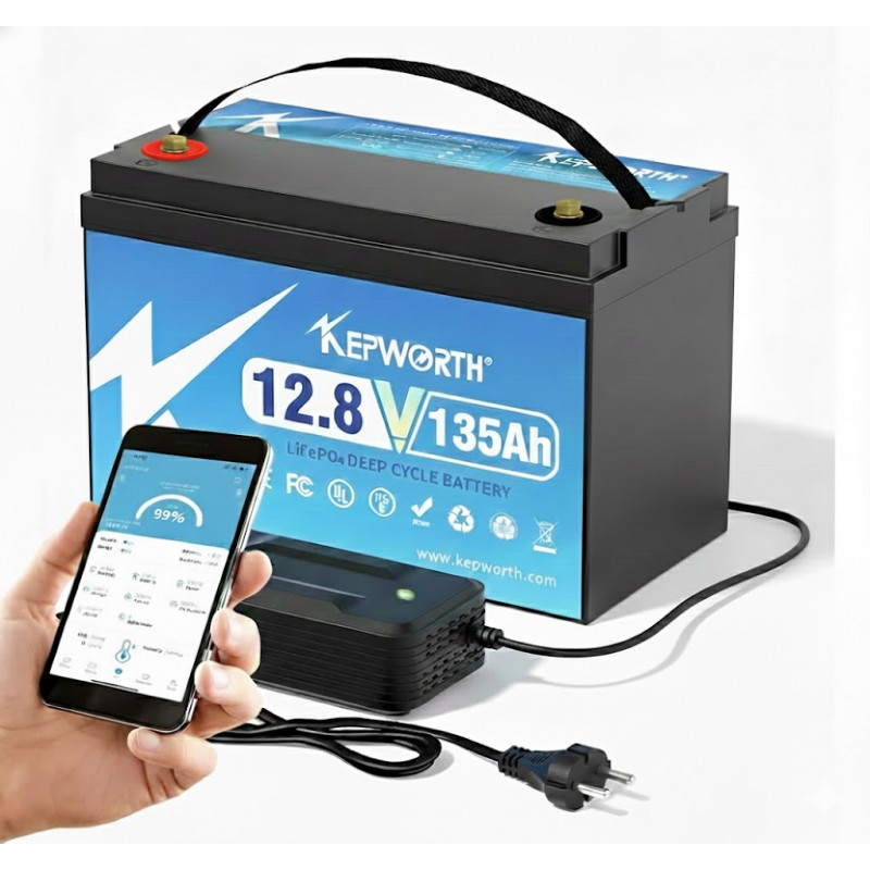 KEPWORTH Lithium LifePo4 Smart akumulators 12 V 135 Ah MINI
